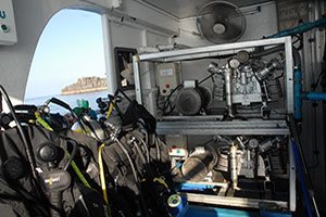 the compressors on Dolphin Queen